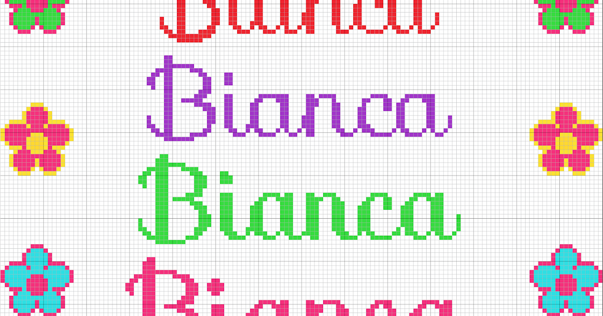 Bianca Em Ponto Cruz Nomes em Ponto Cruz: Nome Bianca em Ponto Cruz - Fonte 01