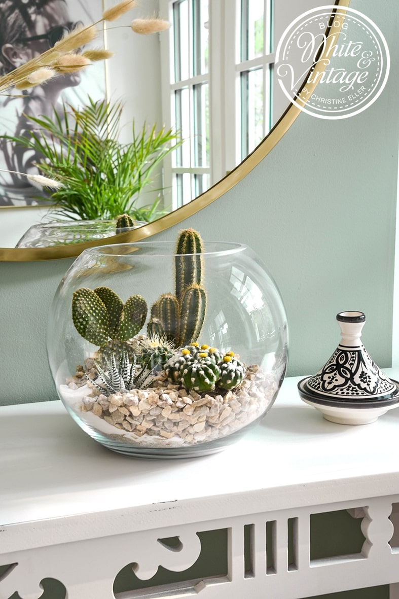 Kaktus im Glas - Deko DIY - pinselleicht - einfaches Hand Lettering für  jeden!