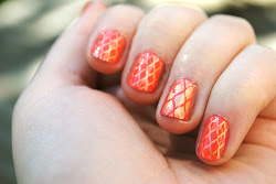 nails lattice sunshine nail polish