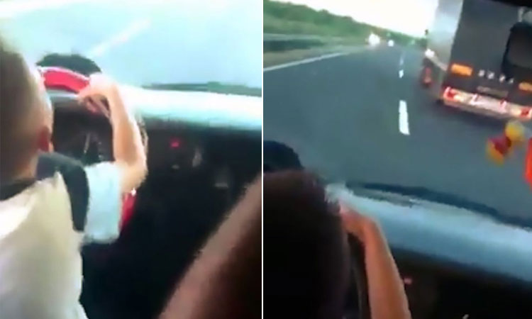 Vídeo mostra criança de 7 anos dirigindo carro a 120km/h em rodovia