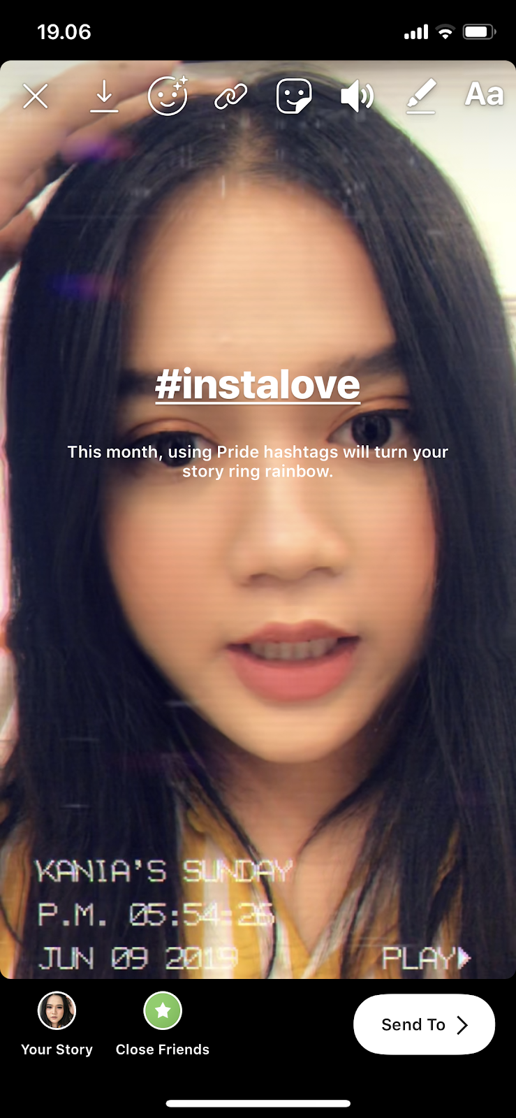 CARA BUAT EFEK PELANGI DI IG STORY INSTAGRAM - Kania Dachlan