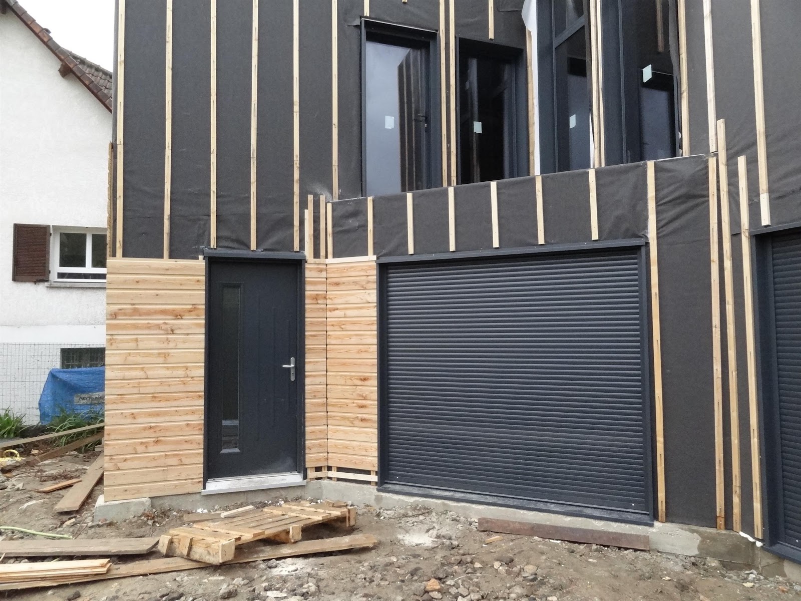 Construction maison ossature métallique Bardage extérieur