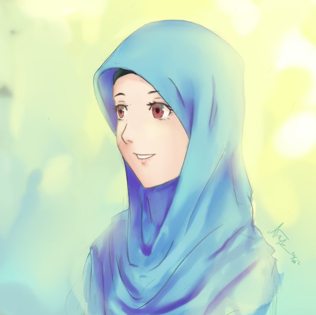 Gambar kartun muslimah lucu dewasa