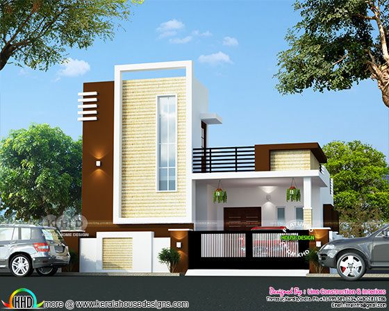 2 BHK single storied contemporary home