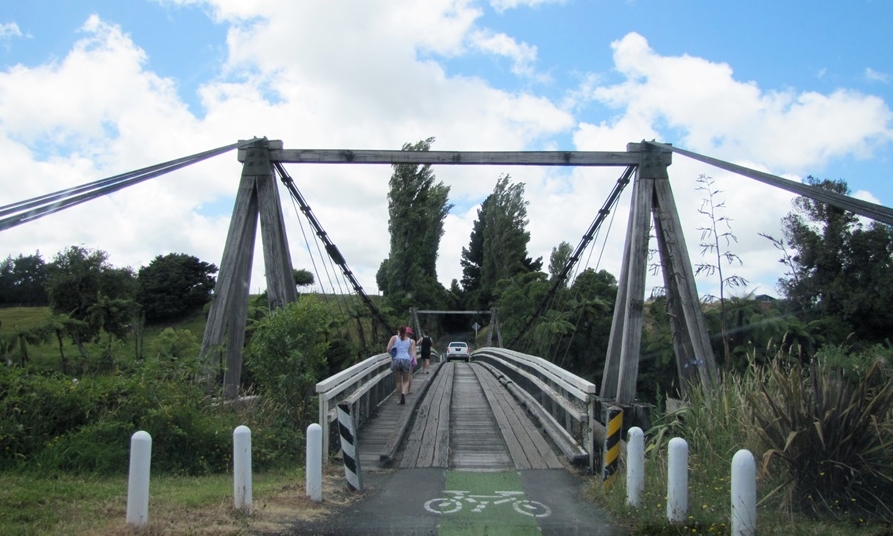 my views of New Zealand Bertrand Road Suspension Bridge