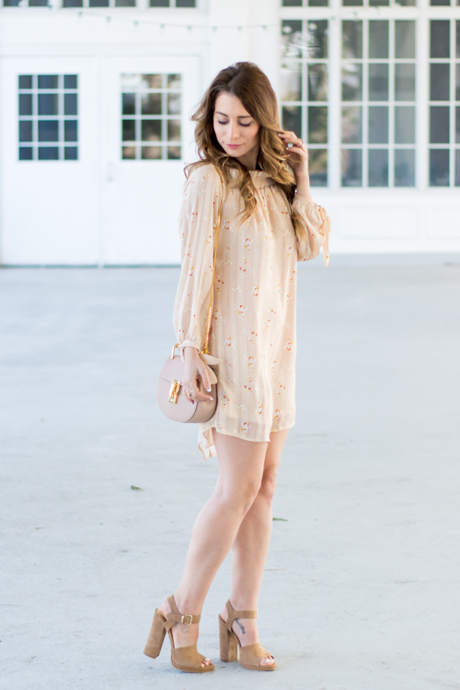OOTD Peach Off The Shoulder Dress La Petite Noob A TorontoBased
