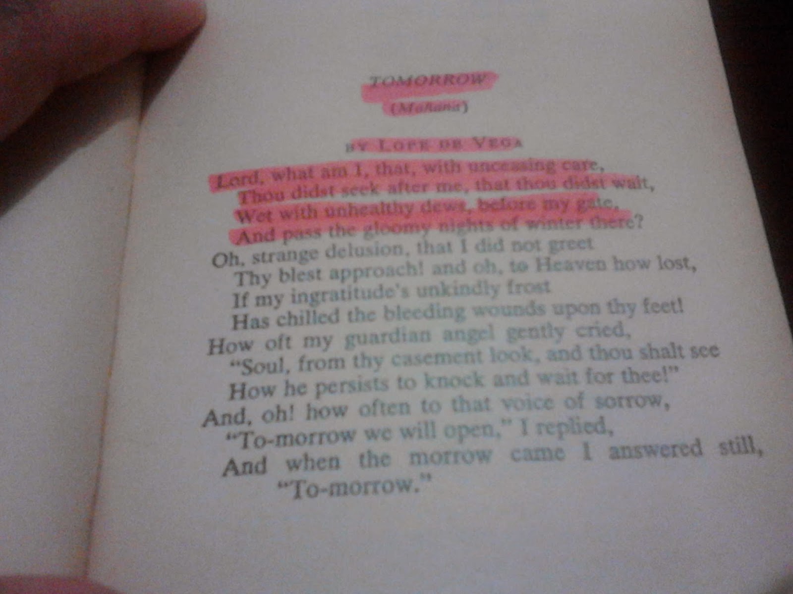 You Re The Write Thing At The Write Time Tomorrow By Lope De Vega