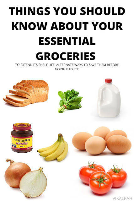 how to extend shelf life of milk, eggs, banana, tomatoes