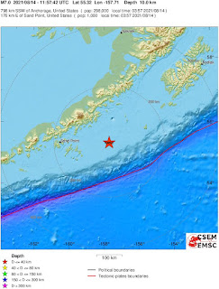 Cutremur puternic cu magnitudinea de 7,0 grade in regiunea Peninsulei Alaska