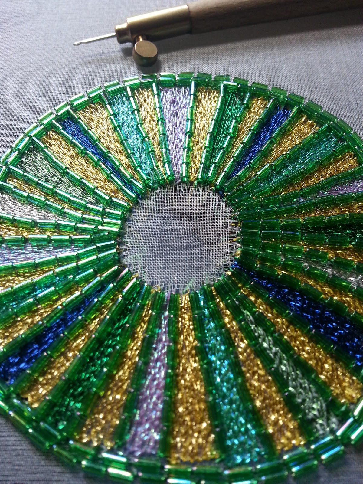 stitching in the pursuit of happiness Tambour Embroidery Project