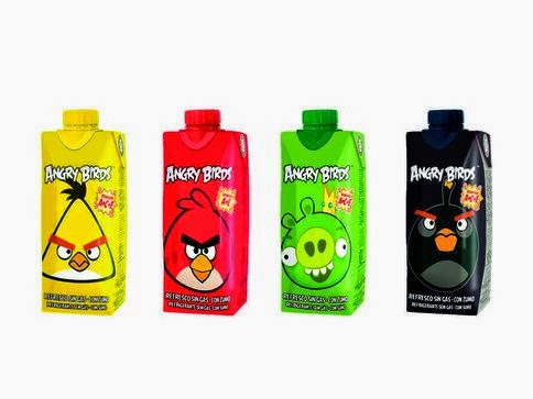 Los 4 modelos de refrescos Juver Angry Birds
