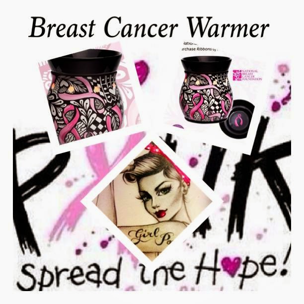WICKLESS ALLSTARS RIBBONS OF HOPE SCENTSY BREAST CANCER WARMER