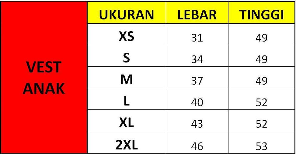 Ukuran dan Pola Rompi Rajut - Stars Konveksi