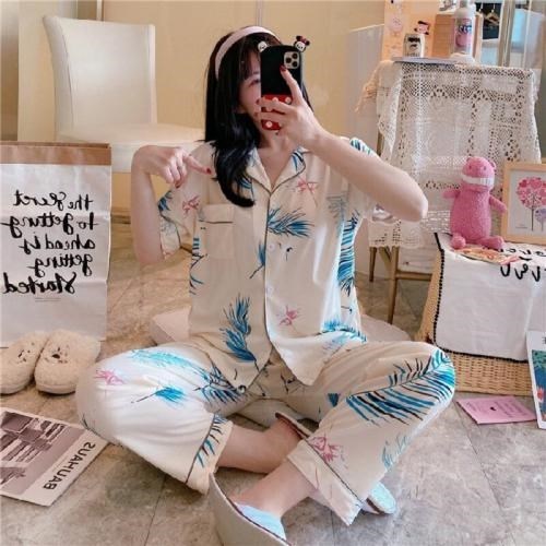 Đồ bộ nữ Pijama mặc nhà áo cộc quần dài HÀN QUỐC cute đáng yêu