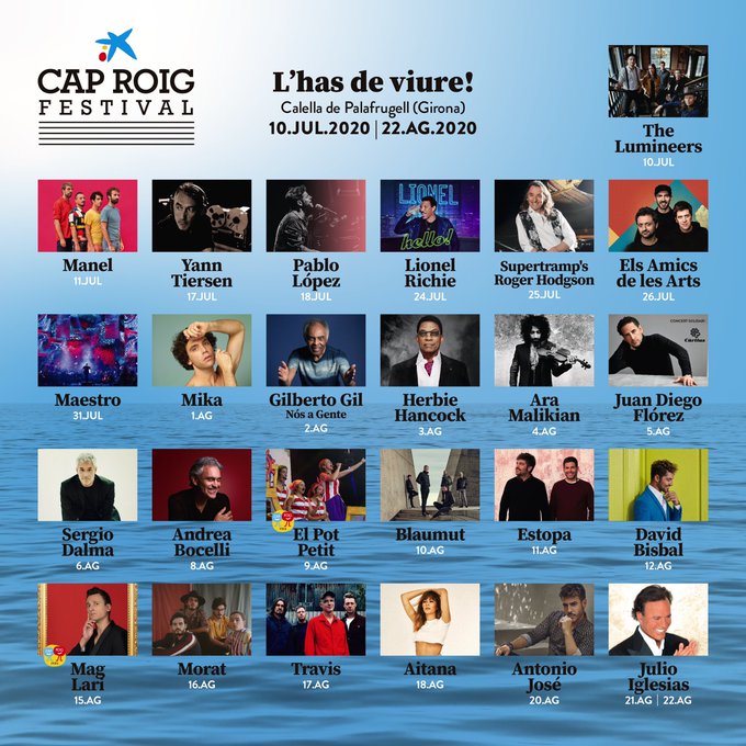 El Festival Cap Roig presenta su cartel con Aitana, Pablo López y David