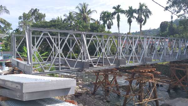 Ambruk Dihantam Galodo, Jembatan Nagari Sitalang Dibangun Kembali