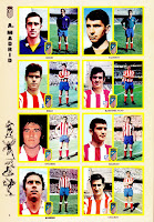 CLUB ATLÉTICO DE MADRID. Temporada 1972-73. Colección de cromos CAMPEONATO DE LIGA 1972/73 Ediciones Este. 1. RODRI. 2. PACHECO. 3. MELO. 4. MARTÍNEZ JAYO. 5. OVEJERO. 6. IGLESIAS. 7. EUSEBIO. 8. CALLEJA.