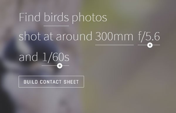 Shutterdial encuentra imágenes basadas en la configuración de la cámara