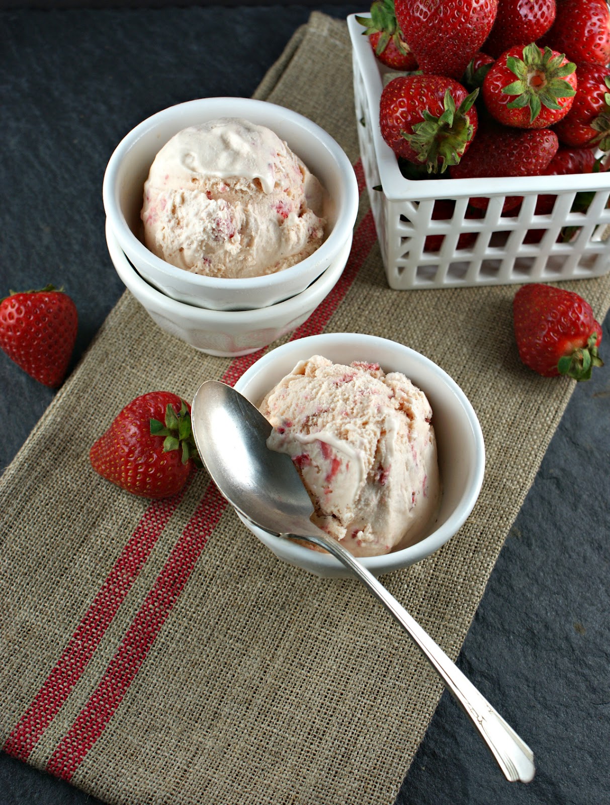 Authentic Suburban Gourmet Strawberry Balsamic Ice Cream