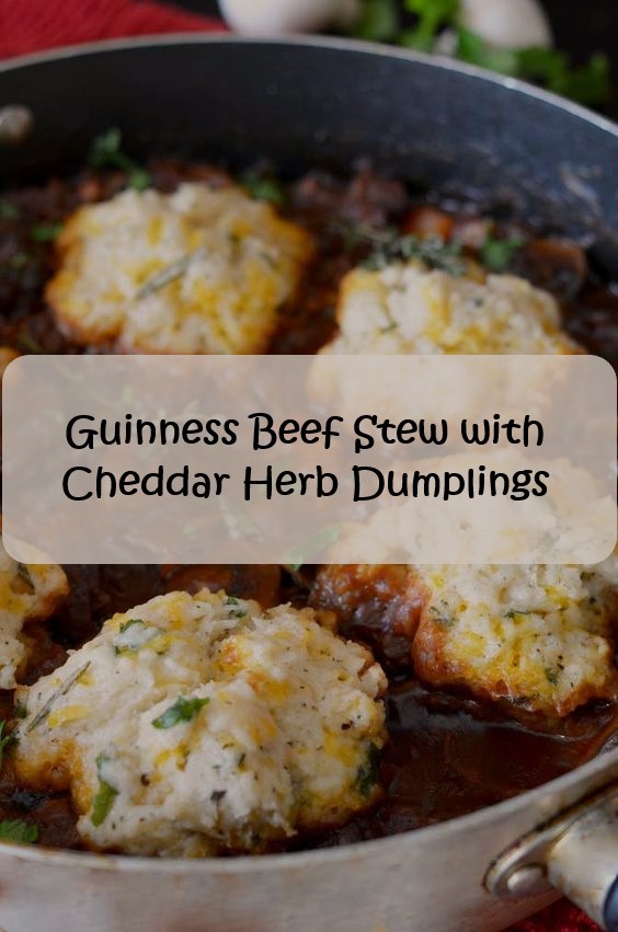 Guinness Beef Stew with Cheddar Herb Dumplings