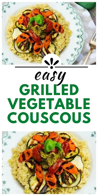 Easy grilled vegetable and pesto couscous