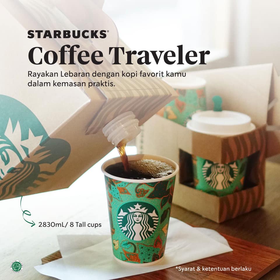 Starbucks Coffee Traveler Kemasan Praktis Lebaran Buat 8 Orang