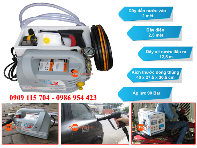 Máy rửa xe mini dùng trong gia đình, cơ quan, nhà hàng, khách sạn May-phun-xit-rua-may-lanh-v2s-spro