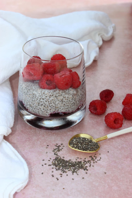 coconut and summer berry chia pudding
