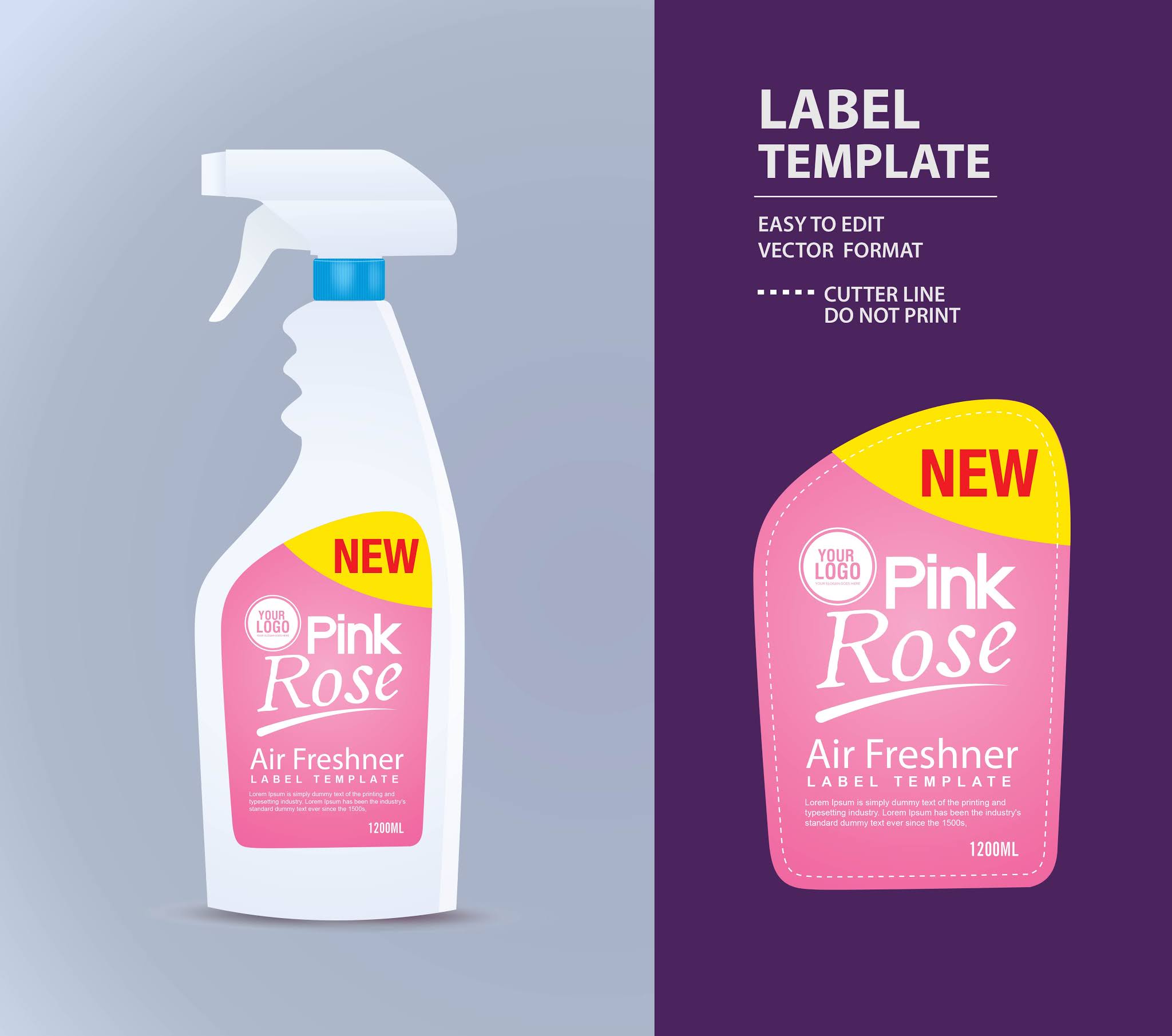Detergent product designs stickers cleaning products in vector eps format