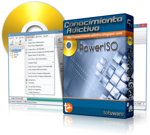 PowerISO 6.0 Retail · Crea, Convierte, Modifica, Extrae recursos y ...