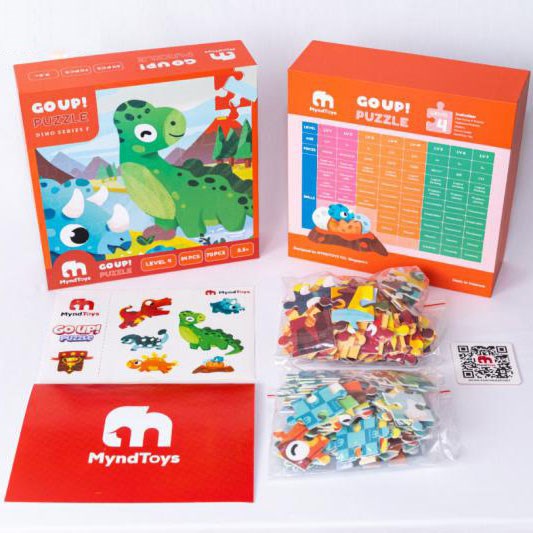 Đồ Chơi Xếp Hình 2 in 1 – Go Up! Puzzle Level 4 – Dino Series F