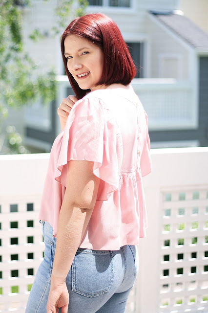 Blush, cropped top, summer, spring outfit, affordable fashion, fashion blogger, 