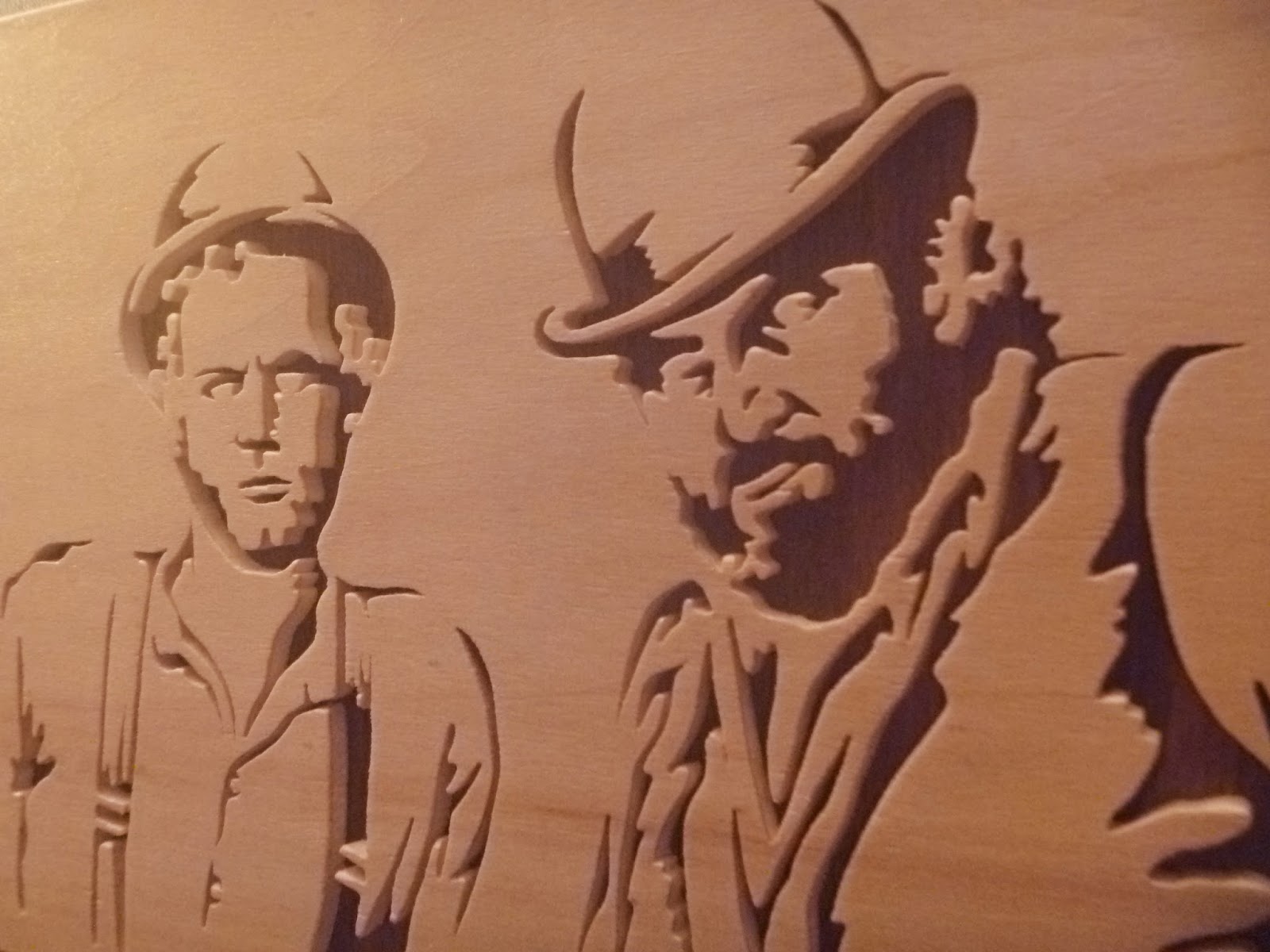 Nel Legno wood carving and more Ritratto a traforo (Bud & Terence)