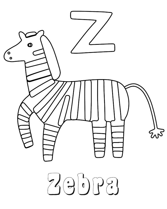 ABC and Animals Coloring PagesPNG