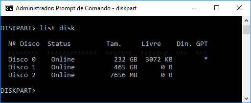Particionamento de HDD/SSD Recomendável pela Microsoft