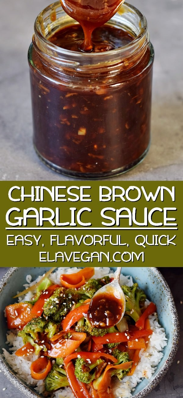 Chinese Garlic Sauce _ Brown Stir-Fry Sauce - Elavegan