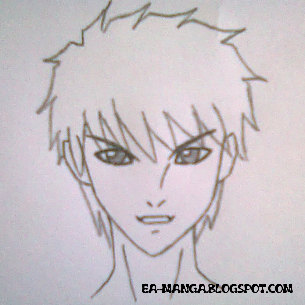 Sketsa Gambar Anime Cowok Contoh Sketsa Gambar