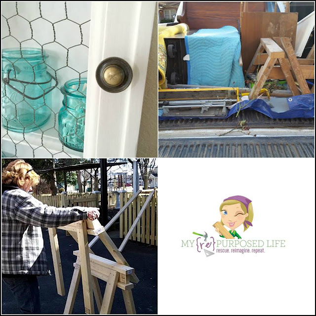 My Repurposed Life DIY drawer cabinet and sawhorses, free haul