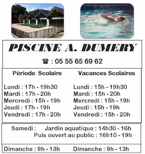 Horaires de la piscine