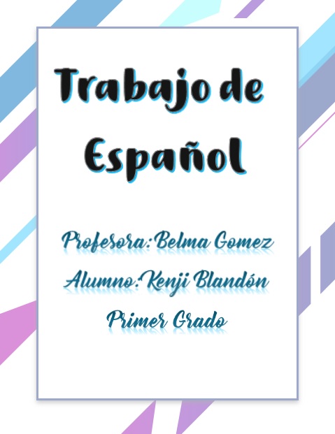 caratula de español bonita, portada bonita para español, caratulas de español , portadas para español 