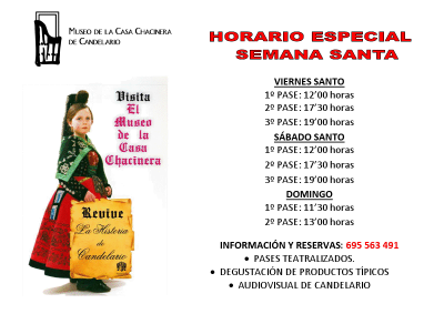 Horario especial de Semana Santa 2011 del museo de Candelario Salamanca