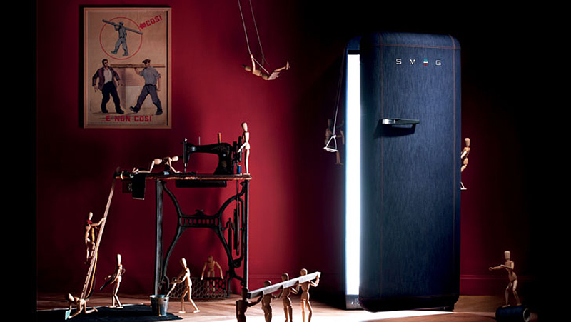 SMEG FAB28 Jeans Refrigerator at if it's hip, it's here