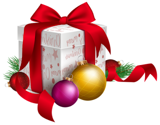 Christmas Gift and Ornaments Transparent PNG Clipart