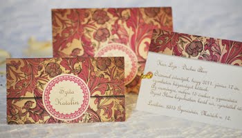 Esküvői meghívó borítékkal
