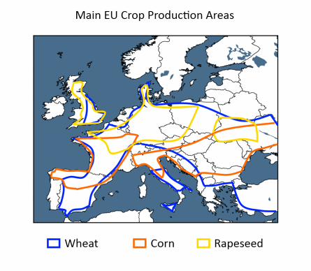 EU Main Crop Production Areas