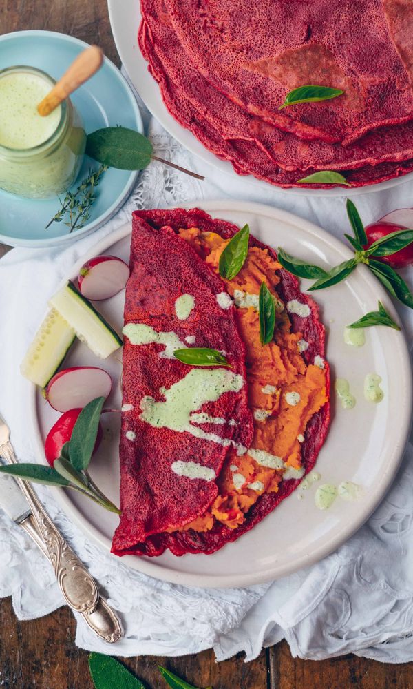 15. Beetroot Crepes with Pumpkin Filling Finding it hard to stay healthy at Christmas? 30+ Healthy Christmas Dinner Ideas for Entire Christmas Month. christmas dinner food ideas | christmas holiday dinner ideas | christmas dinner meals | christmas dinner hosting | hosting christmas dinner #healthyrecipes #healthyfood #healthyeating #healthyliving 