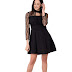 Karmic Vision Women's Crepe Black Mini Dress