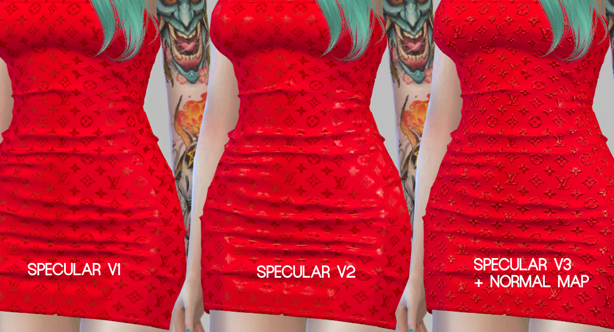 Simple LV Dress for The Sims 4