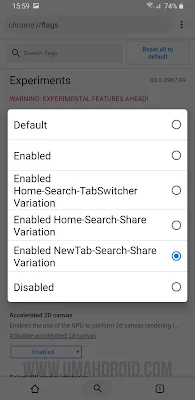 Google Chrome Flags Settings Duet 2