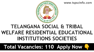 Telangana social and Tribal welfare residential education Recruitment 2021